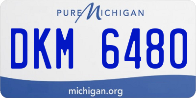 MI license plate DKM6480