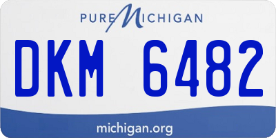 MI license plate DKM6482