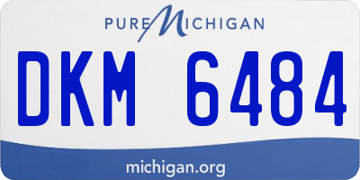 MI license plate DKM6484