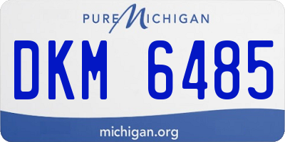 MI license plate DKM6485