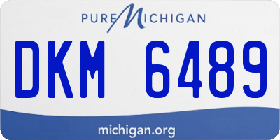 MI license plate DKM6489