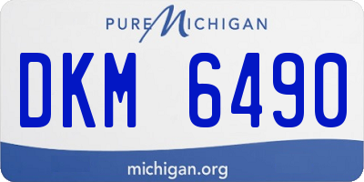 MI license plate DKM6490