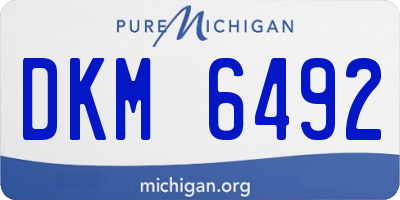 MI license plate DKM6492
