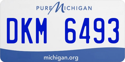 MI license plate DKM6493