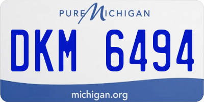 MI license plate DKM6494