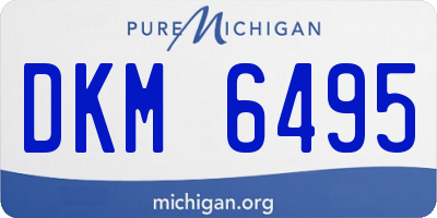 MI license plate DKM6495