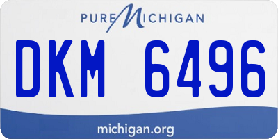 MI license plate DKM6496