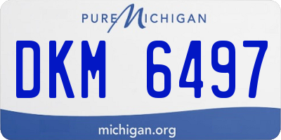 MI license plate DKM6497