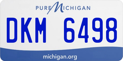 MI license plate DKM6498