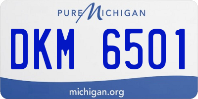 MI license plate DKM6501