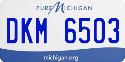 MI license plate DKM6503