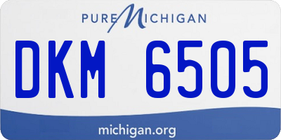 MI license plate DKM6505