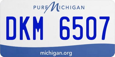 MI license plate DKM6507