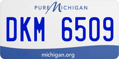 MI license plate DKM6509