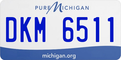 MI license plate DKM6511