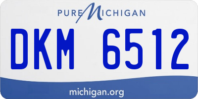 MI license plate DKM6512