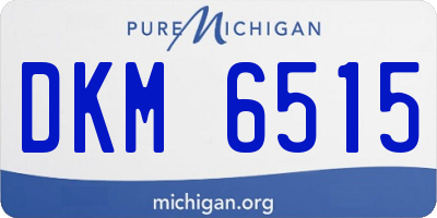 MI license plate DKM6515