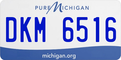 MI license plate DKM6516