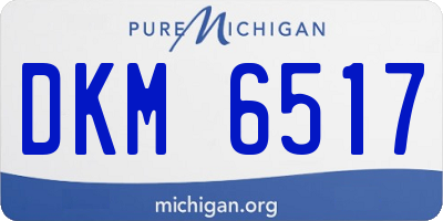 MI license plate DKM6517