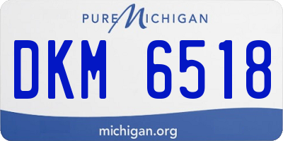 MI license plate DKM6518