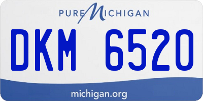 MI license plate DKM6520