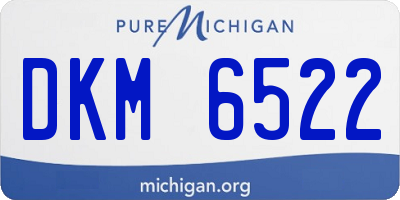 MI license plate DKM6522