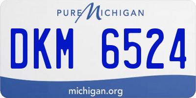 MI license plate DKM6524