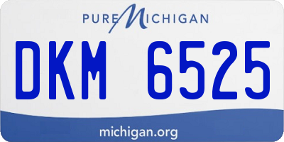MI license plate DKM6525