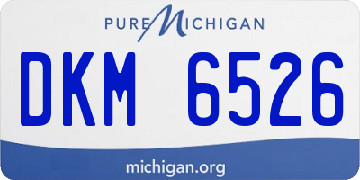 MI license plate DKM6526