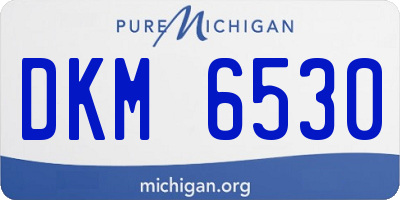 MI license plate DKM6530