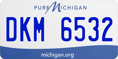 MI license plate DKM6532
