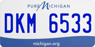 MI license plate DKM6533