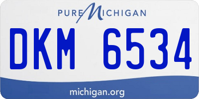 MI license plate DKM6534