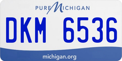 MI license plate DKM6536