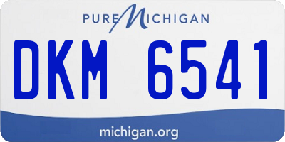 MI license plate DKM6541