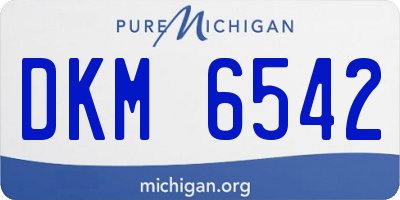 MI license plate DKM6542