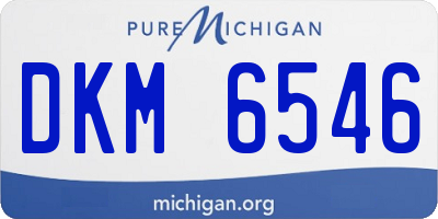 MI license plate DKM6546