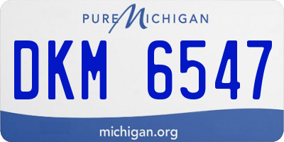 MI license plate DKM6547