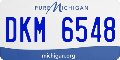 MI license plate DKM6548