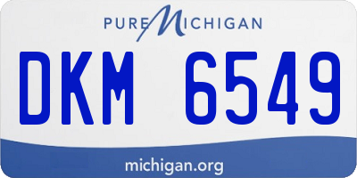 MI license plate DKM6549