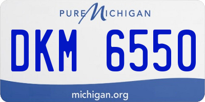 MI license plate DKM6550