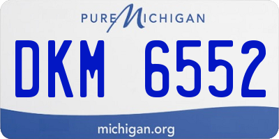 MI license plate DKM6552