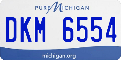 MI license plate DKM6554