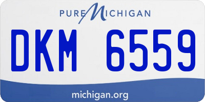 MI license plate DKM6559