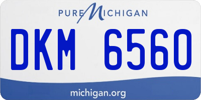 MI license plate DKM6560