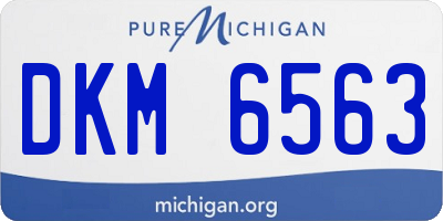 MI license plate DKM6563