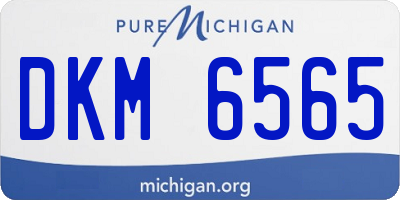 MI license plate DKM6565