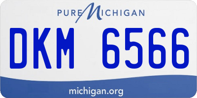MI license plate DKM6566