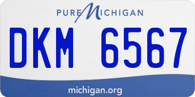MI license plate DKM6567