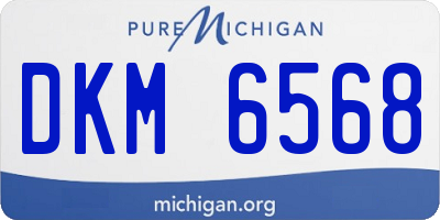 MI license plate DKM6568